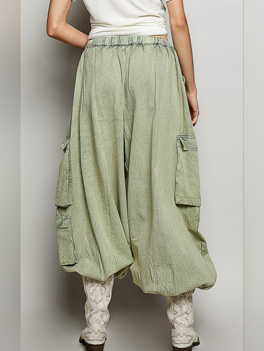 🐼#1513 POL Sage Wanderer Patchwork Boho Pants - Picture 4 of 7